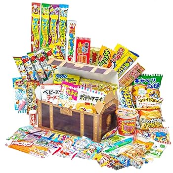わらわら商品☘️訳あり商品 Amazon.co.jp: 駄菓子 詰め合わせ 宝箱 60種類60点セット お菓子